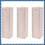 (FTQN) 3X Red Wine Bottle Wooden Packing Box for Hampagne Flute Special Wooden Gift Wrap Storage for