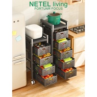 NETEL Kitchen Rack Corner Storage Rack Kitchen Trolley Cabinet Under Sink Rack Shelves Shelf Holder