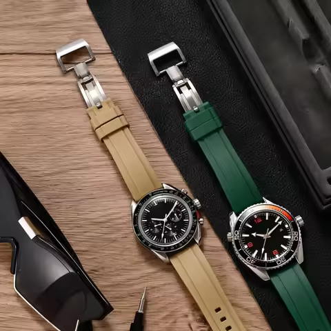 Omega Strap For Seiko Rolex JWNSPA FKM Rubber Strap 20mm 22mm Quick Release Sport Waterproof Watch S