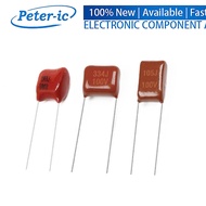 (10pcs) CBB22/21 Capacitor 100V 0.01UF 0.022UF 0.1UF 0.33UF 0.35UF 0.4UF 330PF 223J 103J 104J 334J 4