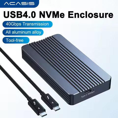 Acasis 40Gbps USB 4.0 NVME M.2 SSD Case Compatible Aluminum M2 External Case Compatible with Thunder