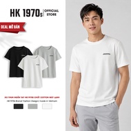 HK1970s Men's and Women's T-Shirt Cool, Breathable Cotton, Comfortable Stretch, Basic Short-Sleeved 
