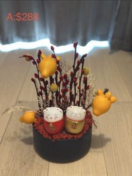 新年枱花 真花（銀柳，五代同堂果）cross over 永生花🌸系列