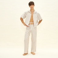 BALIBOY RESORTWEAR เสื้อเชิ้ตลินินแขนสั้น กางเกงขายาว / mocha