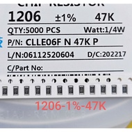 (Combo of 100 pieces) SMD resistor 1206 47.000OHM - 1/4W (4702) Error 1% (Combo)