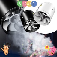 SUSANS Mute Exhaust Fan, Super Suction Air Ventilation Exhaust Fan, Multifunctional Black White 4'' 6'' Pipe Toilet Ceiling Booster Household Kitchen