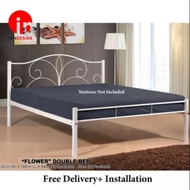 Flower Queen Size Metal Bed Frame (Deliver Within 3-5 Days)