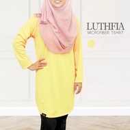 XS - 7XL] TUDIAA LUTHFIA Tshirt Muslimah Jersey Microfiber Plain Solid Color (Plus Size Tshirt)