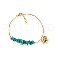 S925 Pure Silver Bracelet Decorated With Auspicious Stones And A Charm Pendant That Conveys Meaning.
