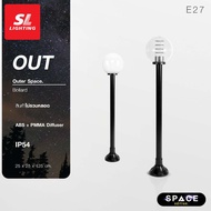 SL LIGHTING | Outer Space โคมไฟเสาสนาม ขั้ว E27 วัสดุ ABS รุ่น OUT-8053-10-E27-BCL และ OUT-1801-10-E