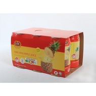 [Bundle of 2] Lee 100% Pure Pineapple Juice 100 % with No Sugar Added - 6 Packs x 325ml