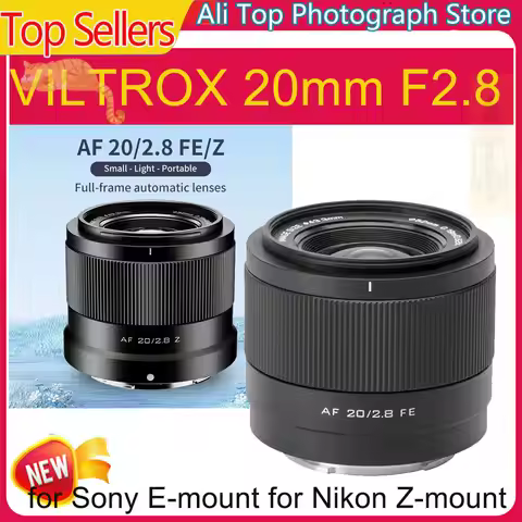 VILTROX 20mm F2.8 Full Frame Ultra Wide Angle AF Lens for Sony E-Mount & Nikon Z-Mount Cameras