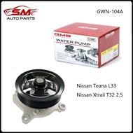 GMB Water Pump - Nissan Teana L33 X-Trail T32 2.5 GWN-104A