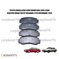 TOYOTA COROLLA AE86 LEVIN TRUENO AE86 (1983-2000) REAR DISC BRAKE PAD SET BELAKANG 4 PCS SUPERBRAKE 