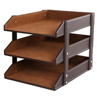 File Rack File Box File Storage Desk Storage Office Set File Storage Rack Data Rack Leather Desk Rac