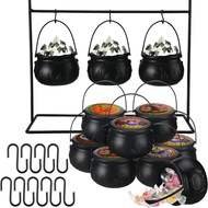Black Candy Cauldron Halloween Bucket Witch Basket Plastic Treat Black Pot Bowl Kettle Trick
