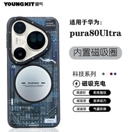 เคสโทรศัพท์ Huawei Pura80 Ultra Ultra Thin Airbag Magnetic Absorption Full Cover Drop Protection Bus