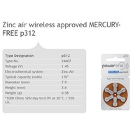 p10 / p312 / p13 / p675 PowerOne Hearing Aids Battery | Power one Hearing Aids Batteries | Premium Z
