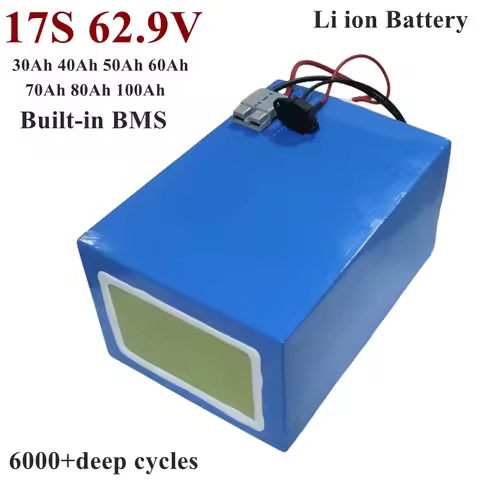 60v 80ah 40Ah 71.4V 100Ah li-ion battery BMS 17S 30Ah 62.9V 50Ah 60Ah lithium for 3000w scooter bicy