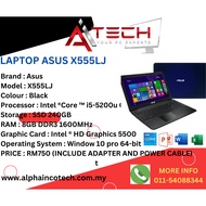 REFURBISHED LAPTOP ASUS  Intel ®Core ™ i5-5200u Cpu @ 2.20GHz / 8GB DDR3 1600MHz / 240GB SSD