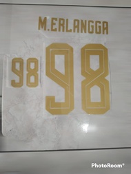 sablon jersey satuan sablon nomor punggung jersey Sablon nameset / Press nama baju futsal / jersey (