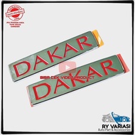 Original DAKAR Emblem Pajero Sport Logo with DAKAR Brand Writing