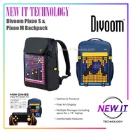 Divoom Pixoo S &amp; Pixoo M Backpack Customisable Pixel Art Multi Compartments Design Features Fashion Icons Back Pack