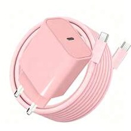Fast Charging EU Type C E F Plug 220-240V 20W EU Fast Charging Kit: USB C Wall Charger + 3.3Ft/6.6Ft