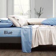 Eurotex Palette 900 Thread Count 100% Cotton Solid Colours Fitted Sheet / Quilt Cover (reversible) /