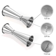 Japanese Jigger 2 oz 1 oz - MOSEHOOT Jigger for Bartending-Silver