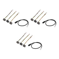 3X RJ9 4P4C Male Plug to 3.5mm Female Jack Headset Audio Phone Converter Adapter Extension Cable Wire Cord for Avaya