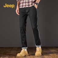 Jeep Official Store Mens Jeans Casual Slim Fit Long Pants Spring Autumn New Style MX mid Waist Butto