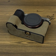 A7CII Camera Half Case PU Camera Base for Sony A7C2 A7C Mark II Retro Protector Bag Buttom Opening B
