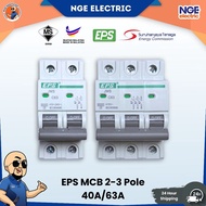 DB|EPS MCB 2 Pole 40A / 63A – Circuit Breaker 2P | Heavy Duty Overload & Short Circuit Protection