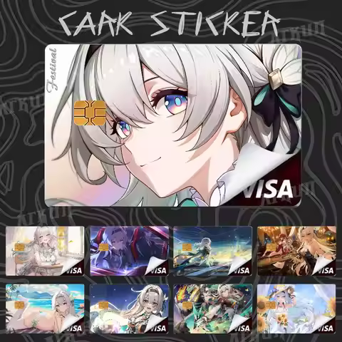 Pretty Hot Firefly Honkai Star Rail Gaming Card Stickers Protection Skin Creative Credit Debit Cards