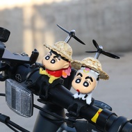 Crayon Shin-Chan Rotating Bamboo Dragonfly Straw Hat Helmet Decoration Bicycle Motorcycle Electric V