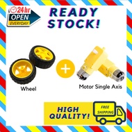 Car Plastic Wheel Arduino TT Motor Single Axis Motor Arduino Motor Roda Mainan Tayar kereta mainan A