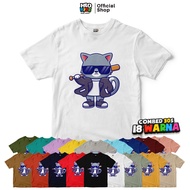 KATUN DISTRO T-SHIRT FOR BOYS AND GIRLS COMBED COTTON 30 HLO KIDZ COOL CAT PICTURE