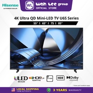 Hisense 55" 65" 75" 85" 4K UHD Smart Google TV - U6S Ultra QD-MiniLED Full Array Local Dimming Dolby