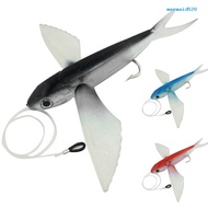 [MRD]Seawater Boat Fishing Bait Big Wings Flying Fish Tuna Baits Soft Lure Tackle