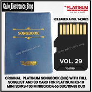 Platinum Songbook With Full Songlist Volume 29 For Platinum KBOX-3 SD
