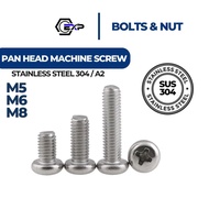 Exp (1PCS) 304 Stainless Steel M5 M6 M8 Pan Head Phillips Machine Screw JIS B1111