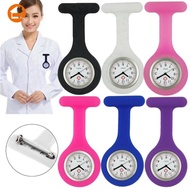 Silicone Fob Quartz Nurse Fob Watches Clip on Brooch Tunic Hanging Pin Watch