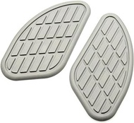 2Pcs Retro Motorcycle Cafe Racer Gas Fuel Tank Rubber Sticker Protector Knee Tank Pad Grip Decal (Size : Grey)