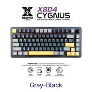 คีย์บอร์ดเกมมิ่ง NUBWO X804 ใช้แบบสาย มาพร้อมกับKnob Mechanical MINI RGB SIZE 75% Hotswap 3 pin