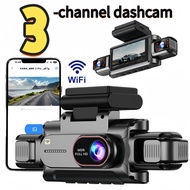 3-4 Channel WiFi Dash Cam 1080P Full HD APP WiFi Control 3.5" Screen HD Night Vision 24H Parking Sur