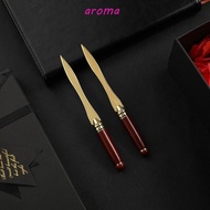 AROMA Letter Opener Creative Stainless Steel DIY Crafts Tool Letter Supplies Office School Supplies Wooden Handle Envelopes Opener