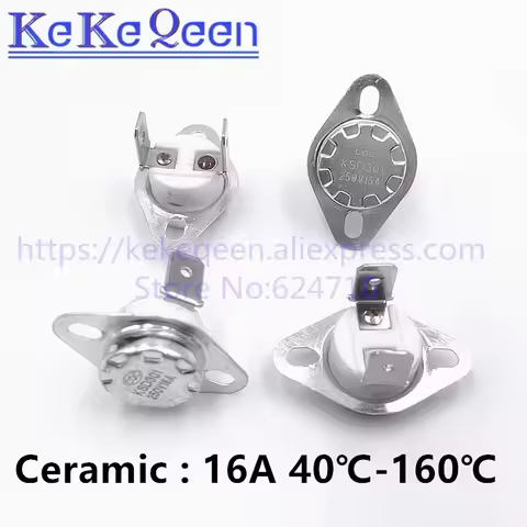 Thermal Control Switch KSD301 250V 10A/16A 40~155 100 105 110 120 130 135 150 155 Celsius Degree 90 