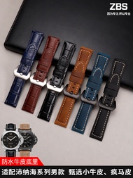 Suitable for
 Crazy Horse Leather Strap Panerai Watch Strap Men's Speedy Mido Citizen Casio Leather Watch Strap