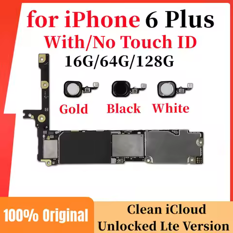 100% Original Motherboard For iPhone 6 Plus Clean iCloud 64gb Mainboard Full Functions with Touch ID